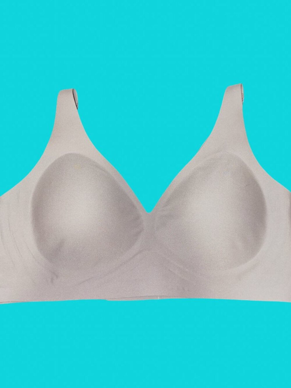 Sz.L*Felina*Light Gray Wire-Free Bra W/ Inserts - Picture 3 of 7